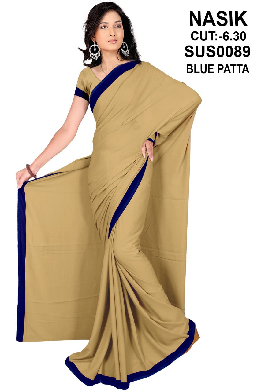Saree Sari Premium Work Wear - SUS0089 NASIK BLUE PATTA