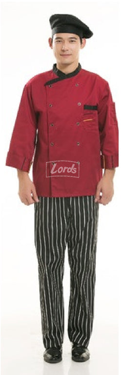 Chef Coat Executive Red Double Breasted ECC-43