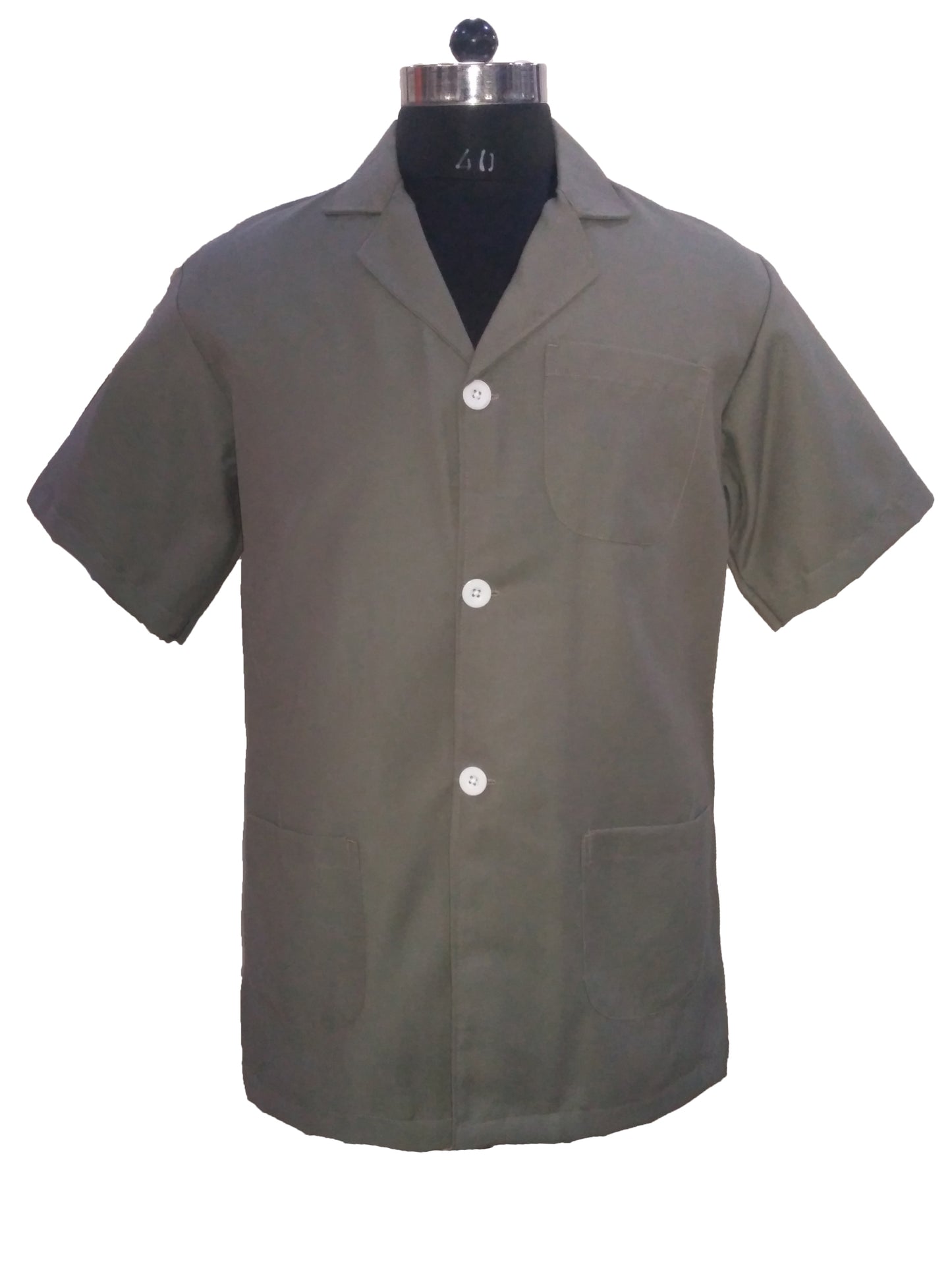 Apron Lab Coat Dr Coat Supervisor Coat Grey Half Sleeve