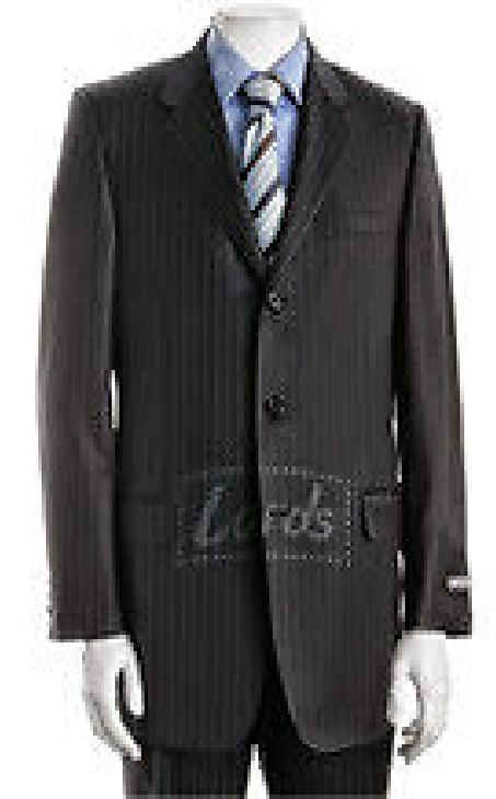 Suit Formal Black Self Stripe Blazer, Trouser, Shirt & Neck Tie. . PRICE RS 1899 PER PIECE. MOQ 1