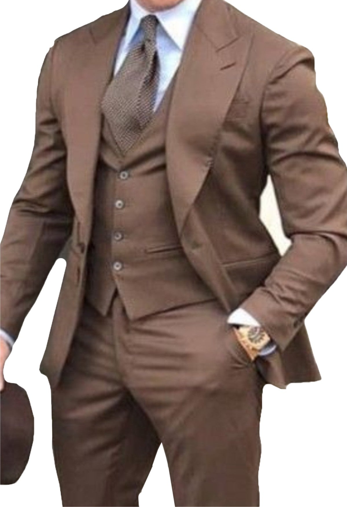 Suit Men's Formal Three Piece Blazer, Trouser, Waist Coat, Shirt & Neck Tie. RS 2100