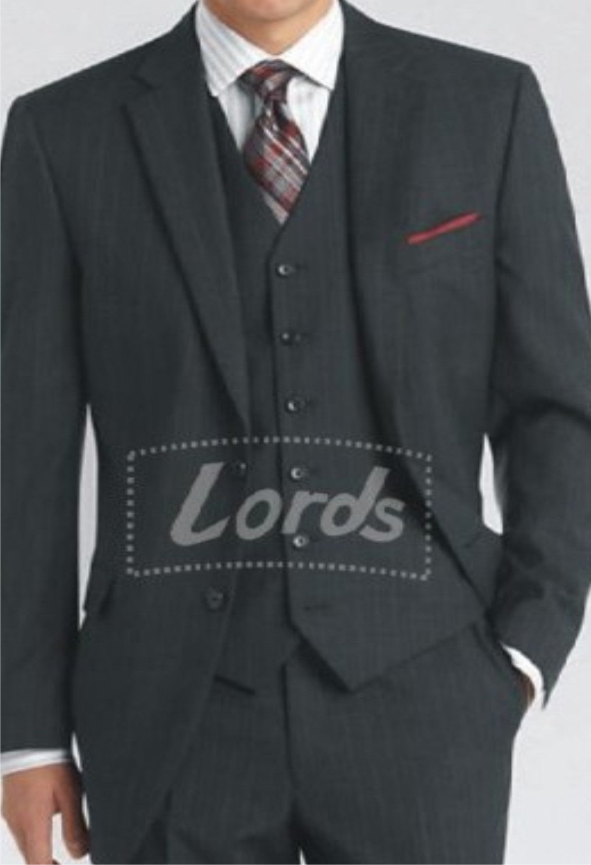 Suit Men's Formal Three Piece Blazer, Trouser, Waist Coat, Shirt & Neck Tie.