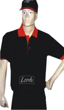 TSHIRT BLENDED COTTON PREMIUM QUALITY T-Shirt with Red Collar and Cuff TPS-02