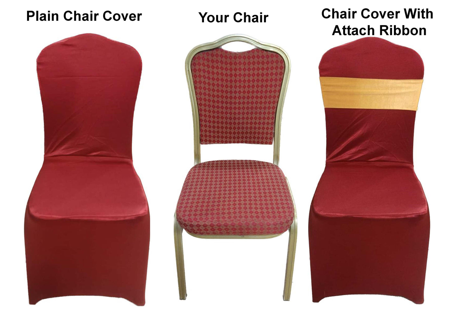 Chair Covers Made From 260 GSM Heavy 2 Way Lycra Fabric CC-101