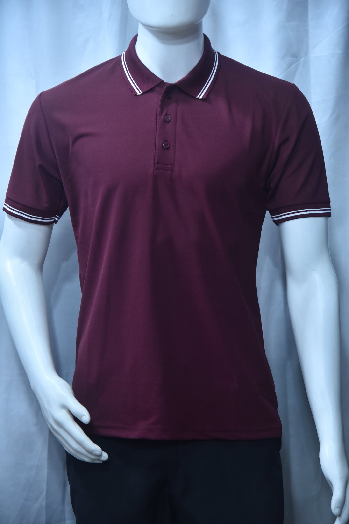SAP Matty T-Shirt - Maroon with Double White Tipping - Rs. 199