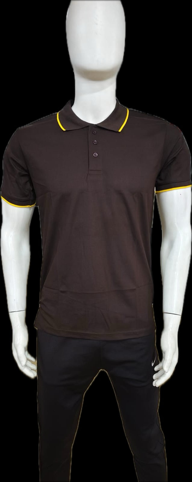 Tshirt  Brown with Yellow Tipping. Premium T-Shirts – Sap Matti New Fusion Creations Rs 185
