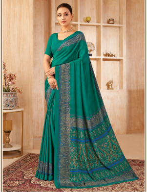 Saree Sari Luxury  Premium American Crape Georgette Design - 37601-B