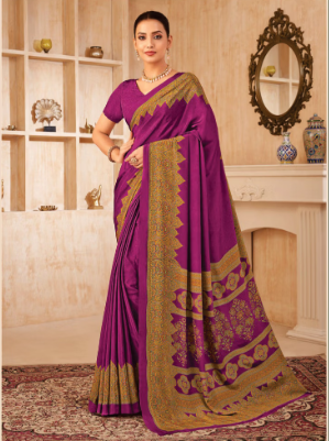 Saree Sari Luxury  Premium American Crape Georgette Design - 37603-D