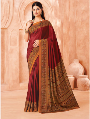 Saree Sari Luxury  Premium American Crape Georgette Design - 39001-A