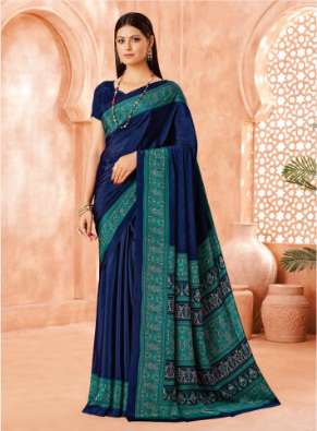 Saree Sari Luxury  Premium American Crape Georgette Design - 39001-B