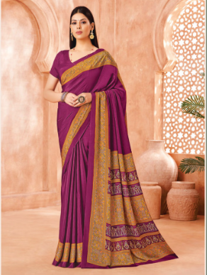 Saree Sari Luxury  Premium American Crape Georgette Design - 39001-C