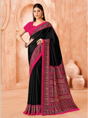 Saree Sari Luxury  Premium American Crape Georgette Design - 39001-D
