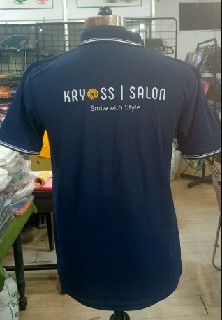 T-SHIRT SAP MATTY NAVY BLUE WITH TWO WHITE TIPPING STYLE NO SMTD-04 PRICE RS 199 Per Piece