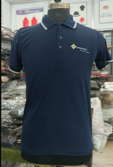 T-SHIRT SAP MATTY NAVY BLUE WITH TWO WHITE TIPPING STYLE NO SMTD-04 PRICE RS 199 Per Piece