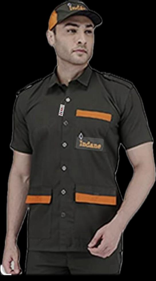 INDANE GAS VENDOR DELIVERY MAN  – Complete Uniform Set. Olive Green  Shirt With Same colour  Trouser & P-Cap