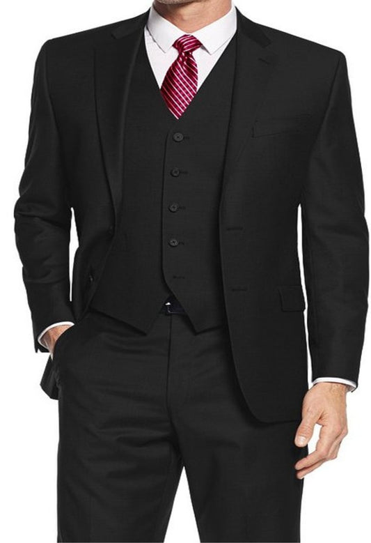 Suit Men's Formal Three Piece Blazer, Trouser, Waist Coat, Shirt & Neck Tie.