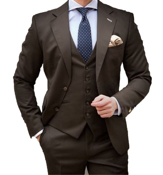 Suit Men's Formal Three Piece Blazer, Trouser, Waist Coat, Shirt & Neck Tie. RS 2200