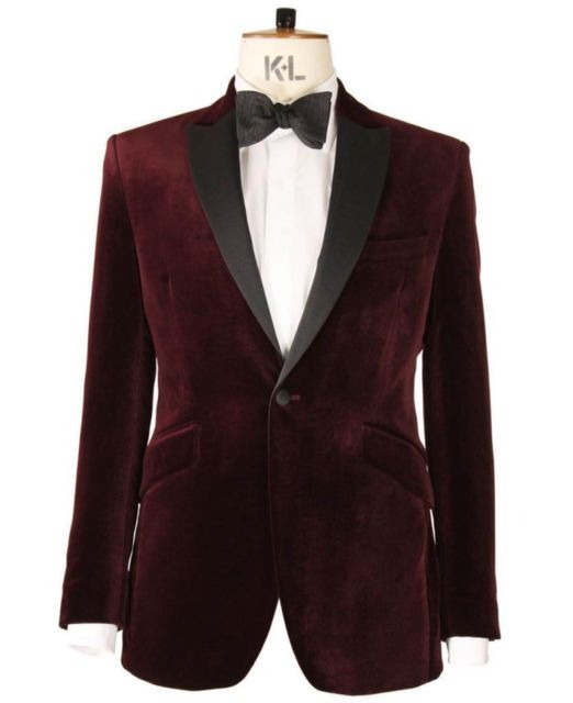 Blazer Velvet Tuxedo Style Single Brest Blazer With Bow